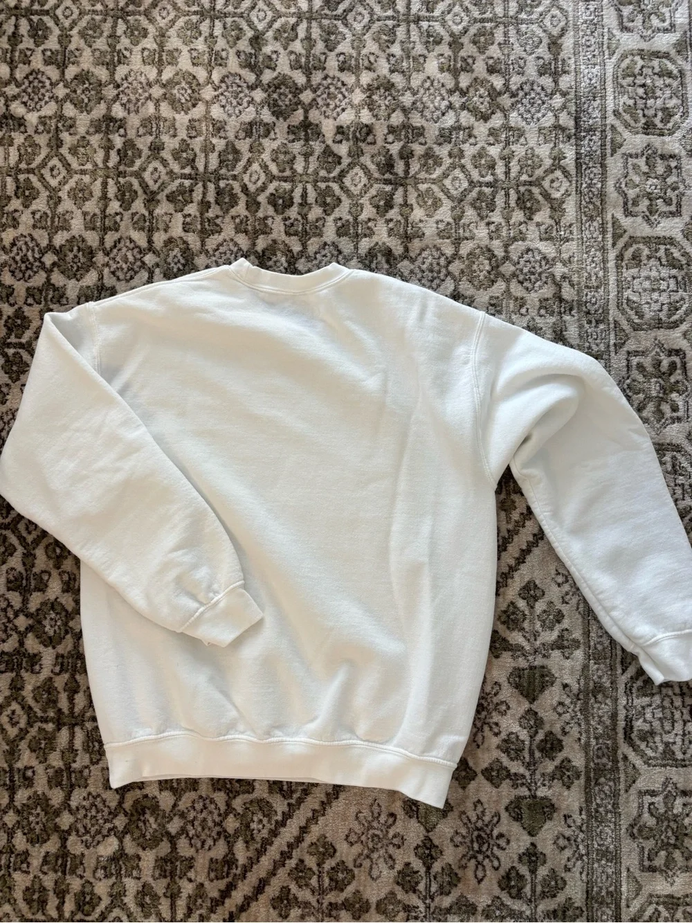 Vintage Point - White Crewneck Sweatshirt with Farmers Market Fruit Graphic